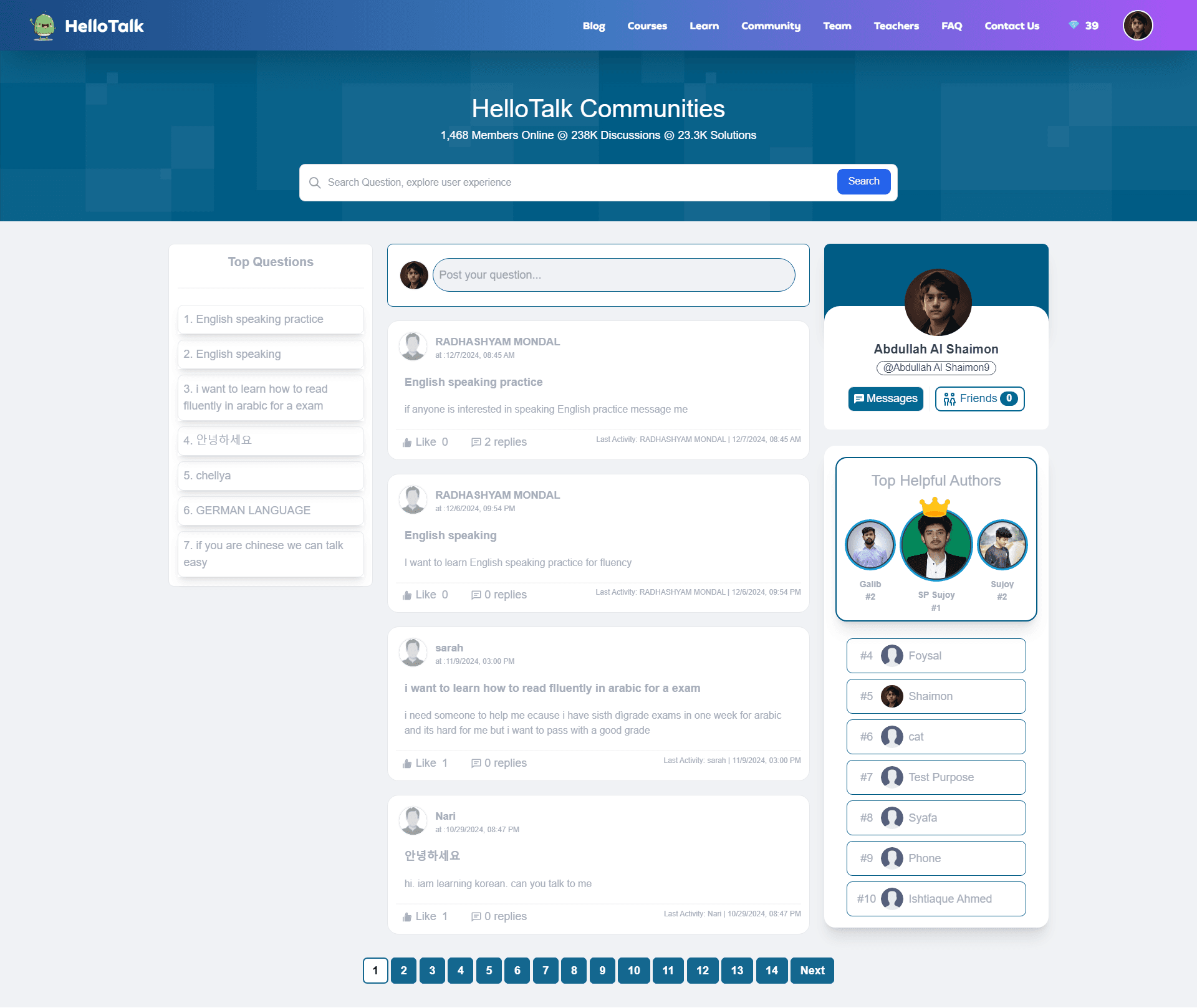 Hello Talk - A modern English learning platform screenshot 4